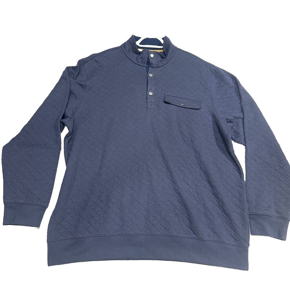 NWT Goodfellow & Co Men’s XL Navy Quilted Quarter Snap Pullover Sweatshirt
